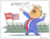 Cartoon: TACO (small) by Riemann tagged trump,iran,krieg,taco,zick,zack,kurs,wankelmut,kopflos,irre,drohung,rückzug,cartoon,george,riemann