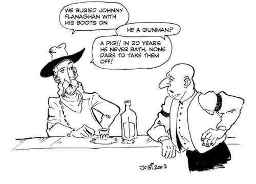 Cartoon: Gunman (medium) by jobi_ tagged farwest,