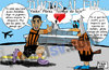 Cartoon: al fin juntos (small) by atlacatl tagged aguila,futbol,sport,deporte,soccer