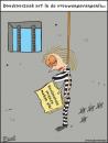 Cartoon: woman prison (small) by barent tagged prison,woman,