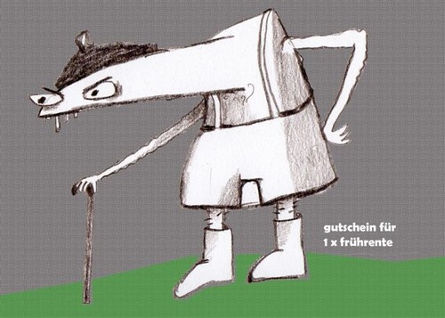 Cartoon: Frührente (medium) by Silvia Wagner tagged rente,frührente,invalidity,pension,old,alter