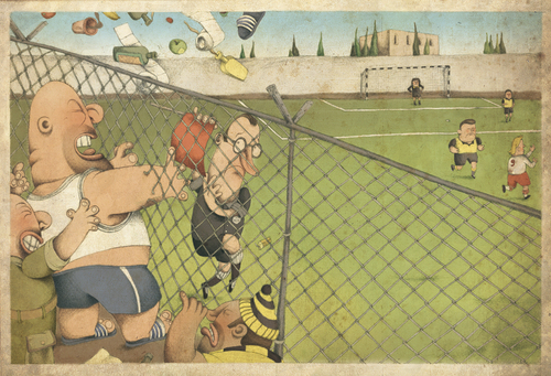 Cartoon: old football (medium) by tsahi farber tagged football,sport