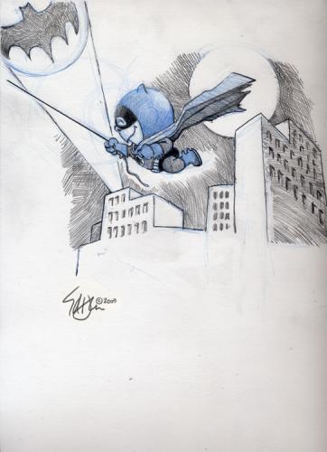 Cartoon: Batboy 3 (medium) by halltoons tagged batman,comics,comicbook,bat,super,hero