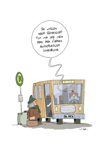 Cartoon: Linienbus (medium) by luftzone tagged bus,lienienbus,reisen,reisender,koffer,verreisen,busfahrer,bus,linienbus,reisen,reisender,koffer,verreisen,busfahrer,verkehr