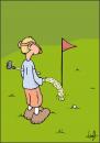 Cartoon: Pinkelpause (small) by luftzone tagged cartoon pause pinkeln golf sport 