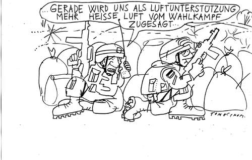 Cartoon: Heiße Luft (medium) by KAAK tagged afghanistan,bundeswehr,taliban