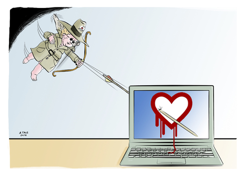 Cartoon: Diebesgott (medium) by Ago tagged heartbleed,nsa,internet,internetkriminalität,cyberwar,leck,leak,hacker,spionage,code,ssl,ausnutzung,geheimhaltung,usa,amor,liebesgott,pfeil,karikatur,heartbleed,nsa,internet,internetkriminalität,cyberwar,leck,leak,hacker,spionage,code,ssl,ausnutzung,geheimhaltung,usa,amor,liebesgott,pfeil,karikatur