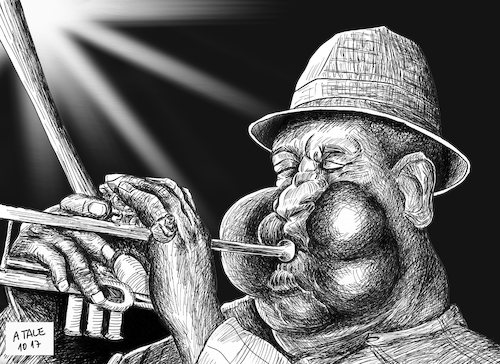 Karikatur Dizzy Gillespie