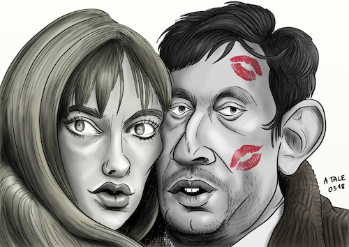 Serge Gainsbourg mit Jane Birkin Serge Gainsbourg mit Jane Birkin