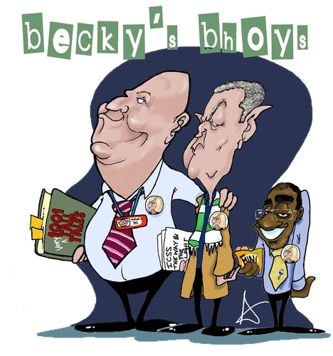 Cartoon: Beckys Bhoys (medium) by Andyp57 tagged caricature,wacom,painter