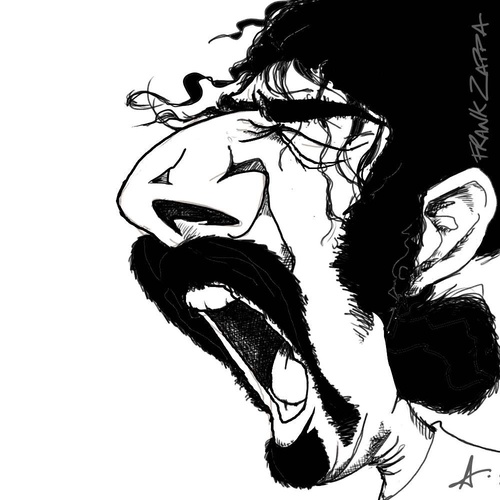 Cartoon: Frank Zappa (medium) by Andyp57 tagged caricature,wacom,tablet,painter