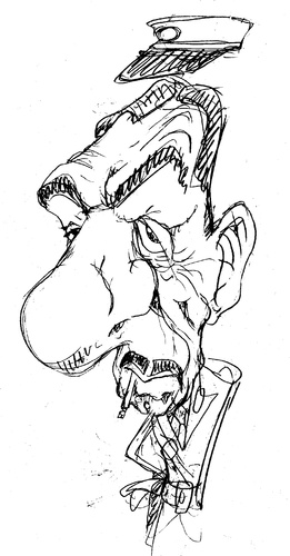 Cartoon: Sir Ian Mckellen - Richard III (medium) by Andyp57 tagged caricature,pen