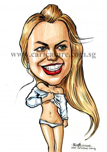 Cartoon: Caricature of Britney Spears (medium) by jit tagged celebrity,caricature,britney,spears