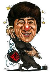 Cartoon: Caricature of Jackie Chan (medium) by jit tagged caricature,jackie,chan,drunken,master,