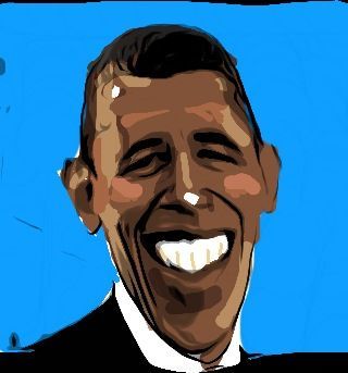 Cartoon: Drawing Obama with iPhone (medium) by jit tagged drawing,obama,with,iphone