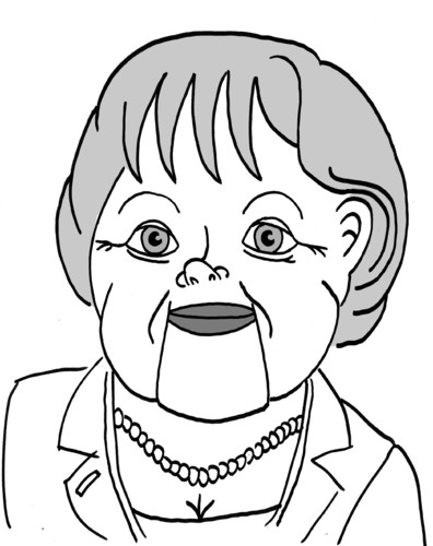 Cartoon: Angela Merkel (medium) by Eliasbeth Hauck tagged angela,merkel,karikatur,katzen,oma