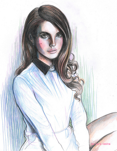 Cartoon: Lana Del Rey (medium) by noparainnita tagged innita,para,no,artist,face,female,woman,singer,rey,del,lana