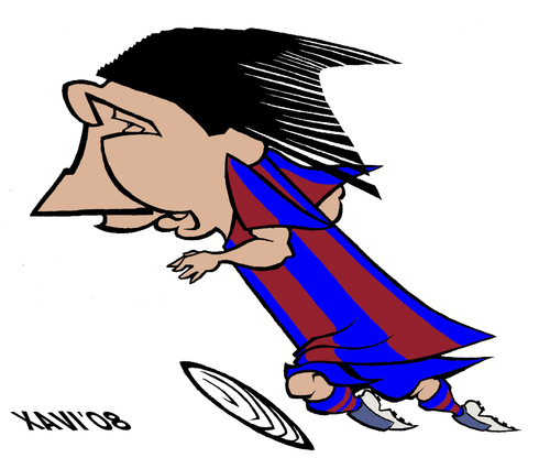 Cartoon: Leo Messi (medium) by Xavi dibuixant tagged futbol,soccer,football,barcelona,fcb,leo,messi