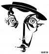Cartoon: Buster Keaton (small) by Xavi Caricatura tagged buster keaton actor cinema film hollywood caricature