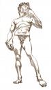 Cartoon: David - Michelangelo - sketch (small) by Xavi dibuixant tagged david michelangelo pencil sketch