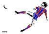 Cartoon: Johan Cruyff (small) by Xavi dibuixant tagged johan,cruyff,oranje,holland,netherlands,football,soccer,futbol,holanda,fcb,fc,barcelona