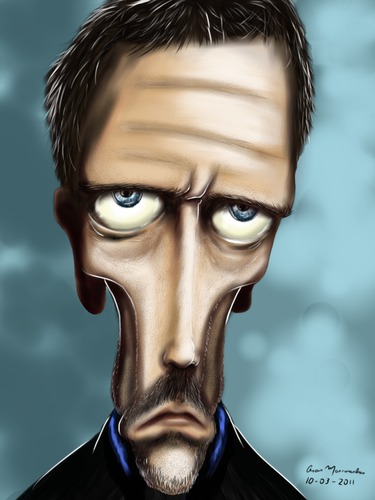 Cartoon: Dr. House - Hugh Laurie (medium) by cesar mascarenhas tagged hugh,laurie,house,doctor,tv,show,cesar,mascarenhas