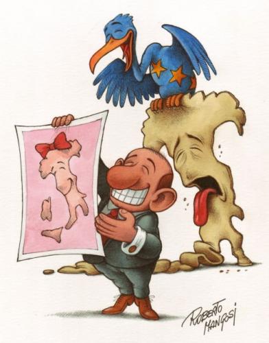 Cartoon: Italy (medium) by Roberto Mangosi tagged italy,italia,silvio,berlusconi