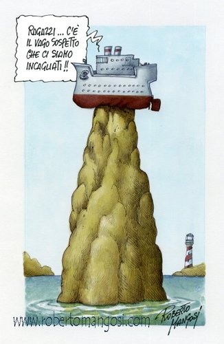 Cartoon: shipwreck (medium) by Roberto Mangosi tagged shipwreck,costa,naufragio,nave