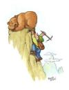 Cartoon: Top Of The Hill (small) by Roberto Mangosi tagged hill,mountain,climbing,bear,