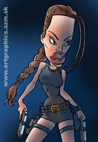 Cartoon: Angelina Jolie (medium) by takacs tagged caricature,