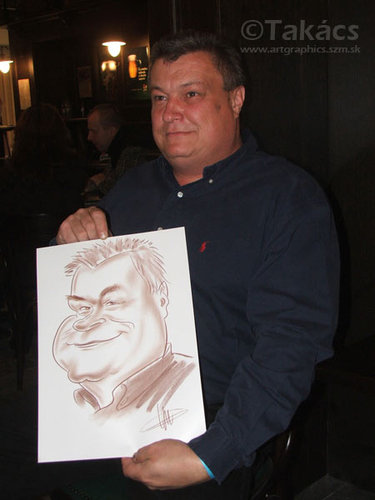 Cartoon: Live caricature (medium) by takacs tagged live,caricature