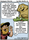 Cartoon: Swampys Florida Cartoon Webcomic (small) by RobSmithJr tagged ftravel,florida,tourism,flordia,history,swampys,snake,rattlesnake,can,canned,humor,joke,cartoon,cartooning,illustration,indian,jones,temple,of,doom,alligator,gator,alligators