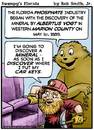 Cartoon: Swampys Florida Webcomic (small) by RobSmithJr tagged ftravel,florida,tourism,flordia,history,swampys,phosphate,kitty,litter,ruch,gold,rush