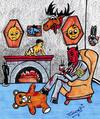 Cartoon: devil creation wars and children (small) by Recep ÖZCAN tagged war,devil,children