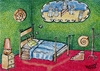 Cartoon: Snail looks for Sleep (small) by Recep ÖZCAN tagged snail,salt,sleep,scary