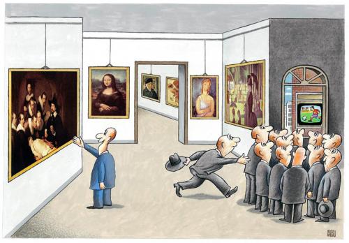 Cartoon: Museum (medium) by ciosuconstantin tagged painting