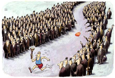 Cartoon: runner (medium) by ciosuconstantin tagged race,