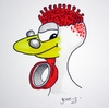 Cartoon: Szenegockel (small) by gore-g tagged hahn,gockel,szene,berlin,huhn
