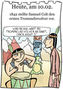 Cartoon: 10. Februar (small) by chronicartoons tagged colt,indianer,trommelrevolver,wilder,westen,cartoon