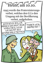 Cartoon: 10. Oktober (small) by chronicartoons tagged fraternisierung,weltkrieg,besatzer,soldat,cartoon