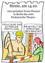 Cartoon: 14. Oktober (small) by chronicartoons tagged piscator,berlin,proletarier,theater,cartoon