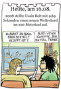 Cartoon: 16. August (small) by chronicartoons tagged bolt