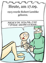Cartoon: 17. September (small) by chronicartoons tagged robert,lembke,beruferaten,quizmaster,kreissaal