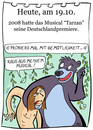 Cartoon: 19. Oktober (small) by chronicartoons tagged musical,tarzan,dschungelbuch,balu,cartoon