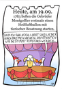 Cartoon: 19. September (small) by chronicartoons tagged montgolfier huhn ente schaf bremer stadtmusikanten cartoon