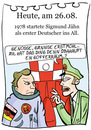 Cartoon: 26. August (small) by chronicartoons tagged sigmund,jähn,ddr,raumfahrt,rakete,kosmonaut