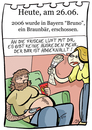 Cartoon: 26. Juni (small) by chronicartoons tagged bruno,bär,waffe,dick,couchpotato