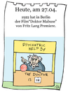 Cartoon: 27.April (small) by chronicartoons tagged mabuse,fritz,lang,klein,rogge,stummfilm,peanuts,cartoon