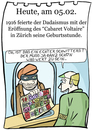 Cartoon: 5. Februar (small) by chronicartoons tagged dadaismus,schwitters,cabaret,voltaire,cartoon