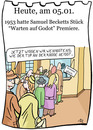 Cartoon: 5. Januar (small) by chronicartoons tagged warten,auf,godot,absurdes,theater,beckett,cartoon